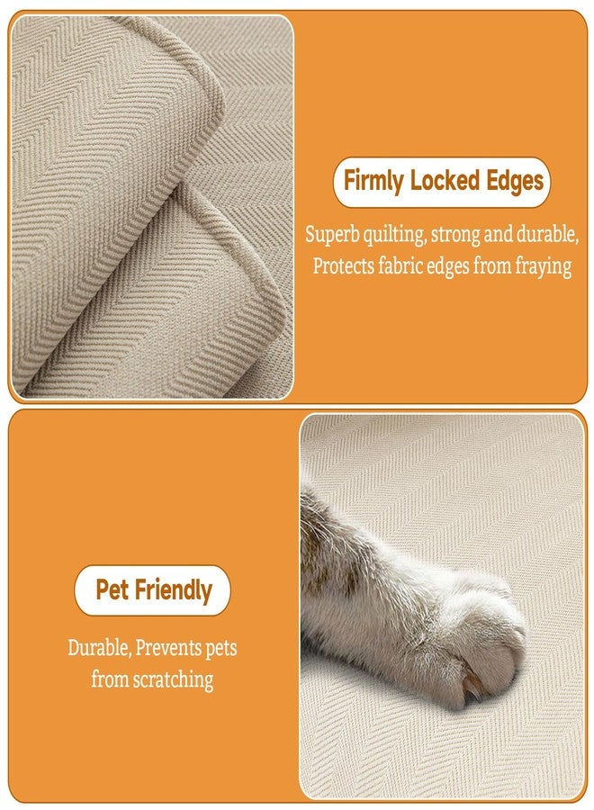 OTOB Chenille Couch Cover for Dogs Washable Non-Slip Sofa Protectors, Pet & Kid-Friendly Dog Couch Seat Covers, Furniture Protector Fits All Sofas Styles, All Seasons(Milky Tea, 28"*70") - Image 5